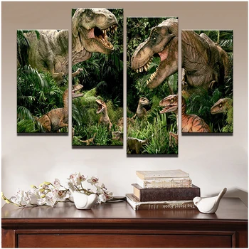

Full square round drill diy diamond painting set 4 pcs Dinosaurs Forest Movie 5d diamond mazayka embroidery kids decorZP-2214