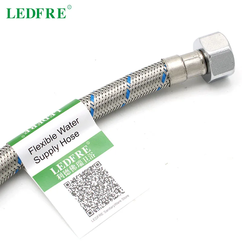 LEDFRE 1/2 дюйма 3/8 304 плетеный шланг из нержавеющей стали линия поставки крана