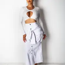 Однобортные модные сексуальные джинсовые юбки летние юбки с высокой талией со шнуровкой юбки длиной до лодыжки прямые юбки с боковыми карманами SJ3273