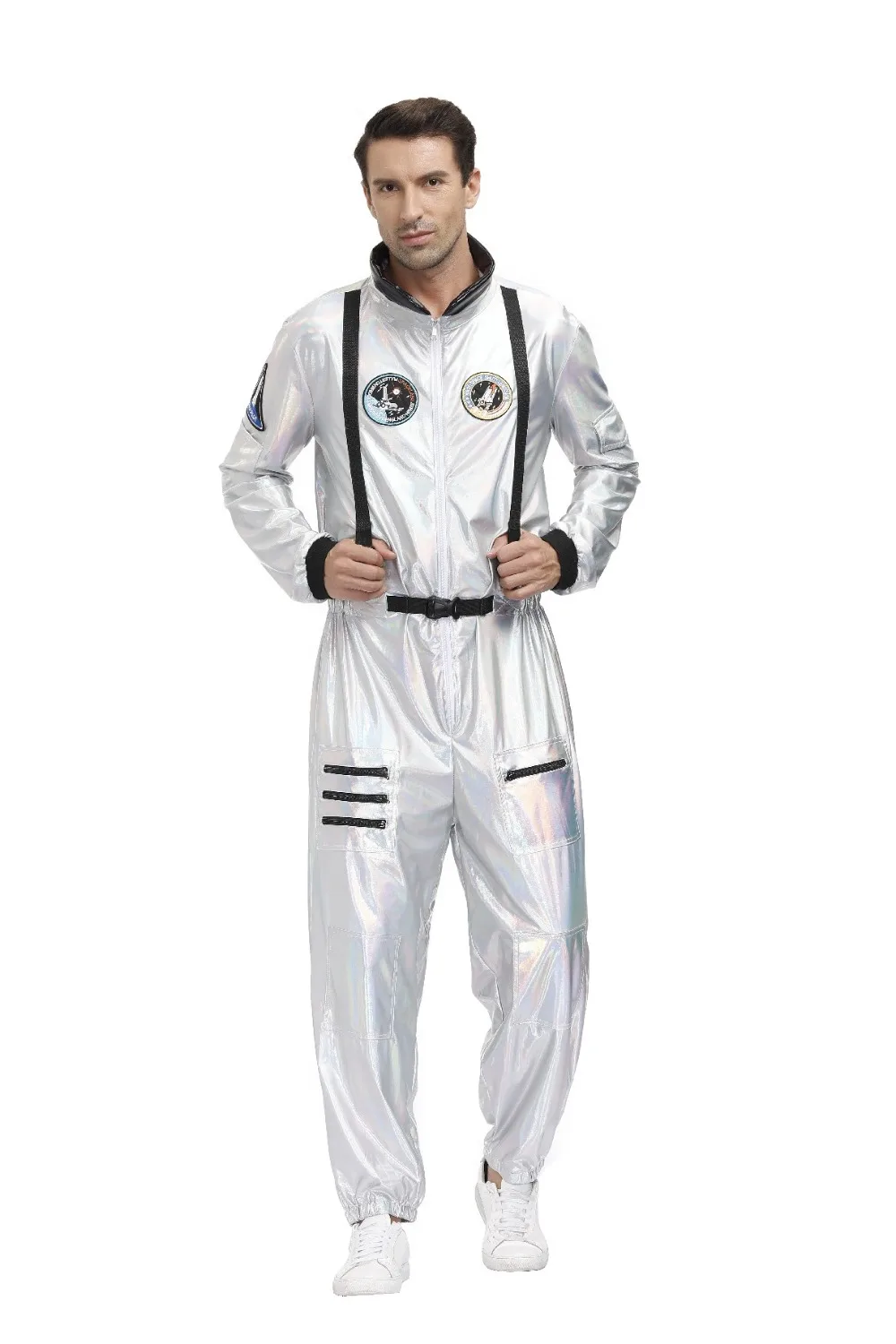 Costume da astronauta da uomo Alien Spaceman Uniforme Halloween Costumi per  adulti Tuta pilota a tinta unita Purim Carnival Party Outfit