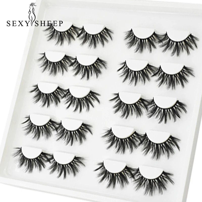 

SEXYSHEEP 10pairs 25mm 3D Mink Lashes Natural Long False Eyelashes Volume Fake Lashes Makeup Extension Eyelashes maquiagem