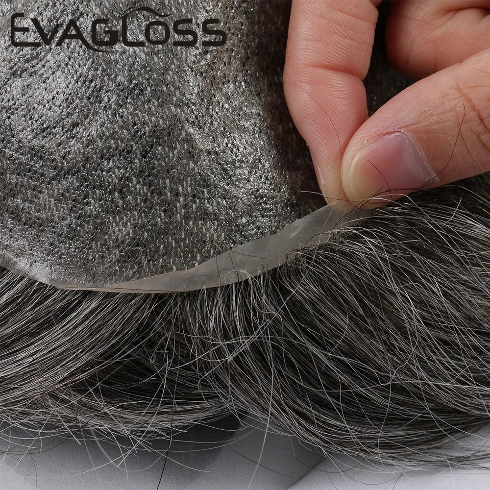 EVAGLOSS накладки из искусственных волос Для мужчин s 0 06 08 мм V Петля PU искусственной