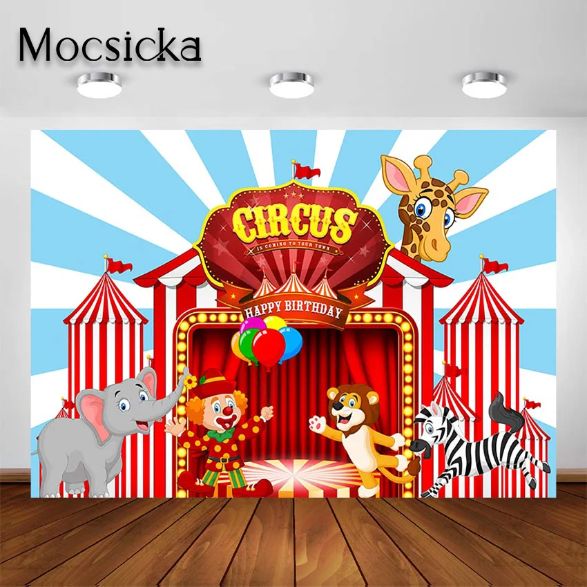Mocsicka цирковой карнавальный фон для дня рождения красная палатка цирковая