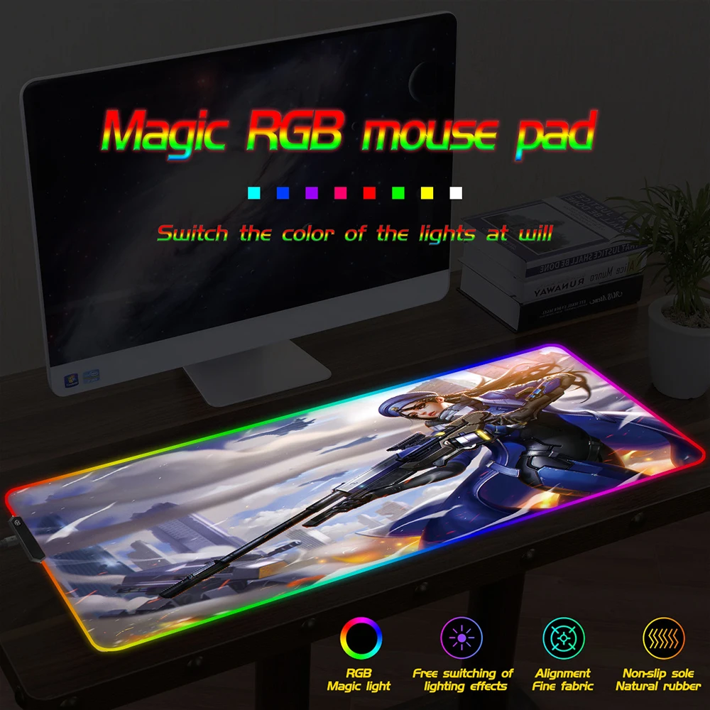 FFFAS USB Коврик для Мыши Компьютерный коврик мыши RGB большой геймера XXL ковер Mause PC