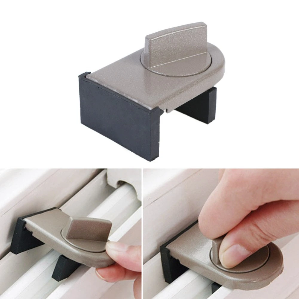 

Adjustable Door Window Lock Stopper Baby Kids Child Safety Transfer Anti-theft Lock Wedge with Rubber Covered for Sliding Window