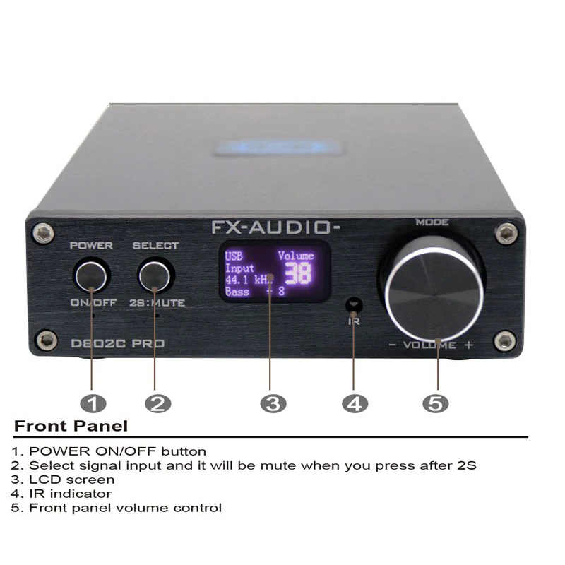 Bluetooth 4 2 аудио усилитель FX Audio D802C PRO 80 Вт * стерео Поддержка APTX оптический