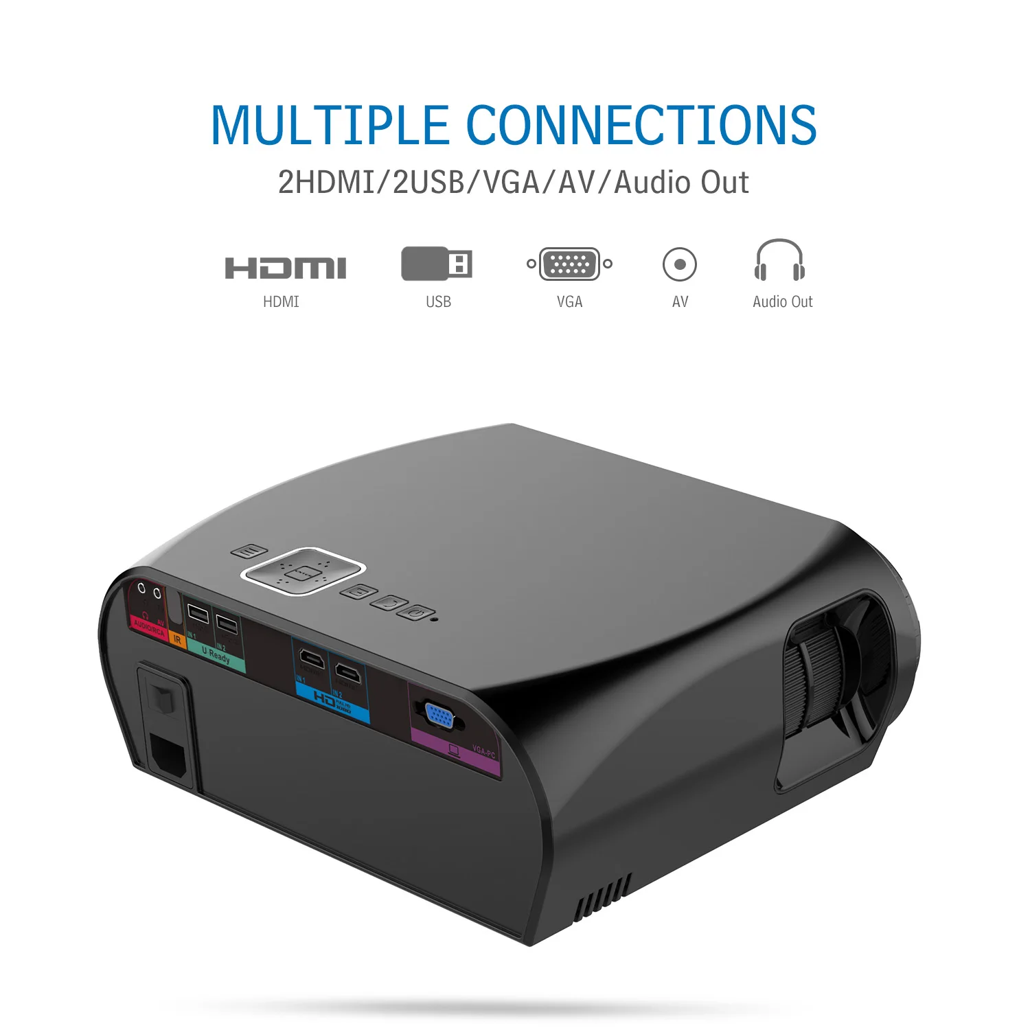 Vivibright GP100 проектор VGA USB беспроводной портативный проектор 3500 люмен видео светодиодный проектор 1280x800 для домашнего проектора