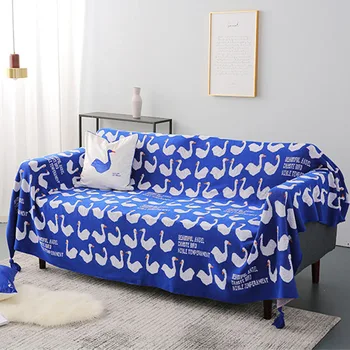 

Multifunction Swan Throw Blanket Slipcover Cobertor Sofa Cover Blankets For Beds Christmas Knitted jacquard Decorations For Home