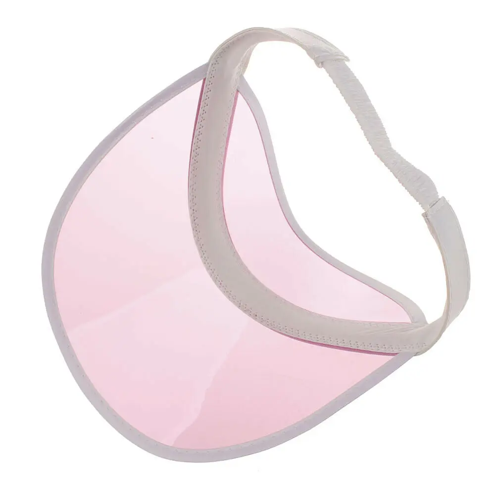 Hot Summer PVC Hat Solid Sun Visor Party Casual Hat Clear Plastic Adult Women Fashion Ladies Sunscreen Cap