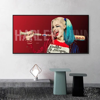 

The Film Suicide Squad Harley Quinn Hero Movie Posters And Prints Art Painting Wall Picture Cuadros For Living Room
