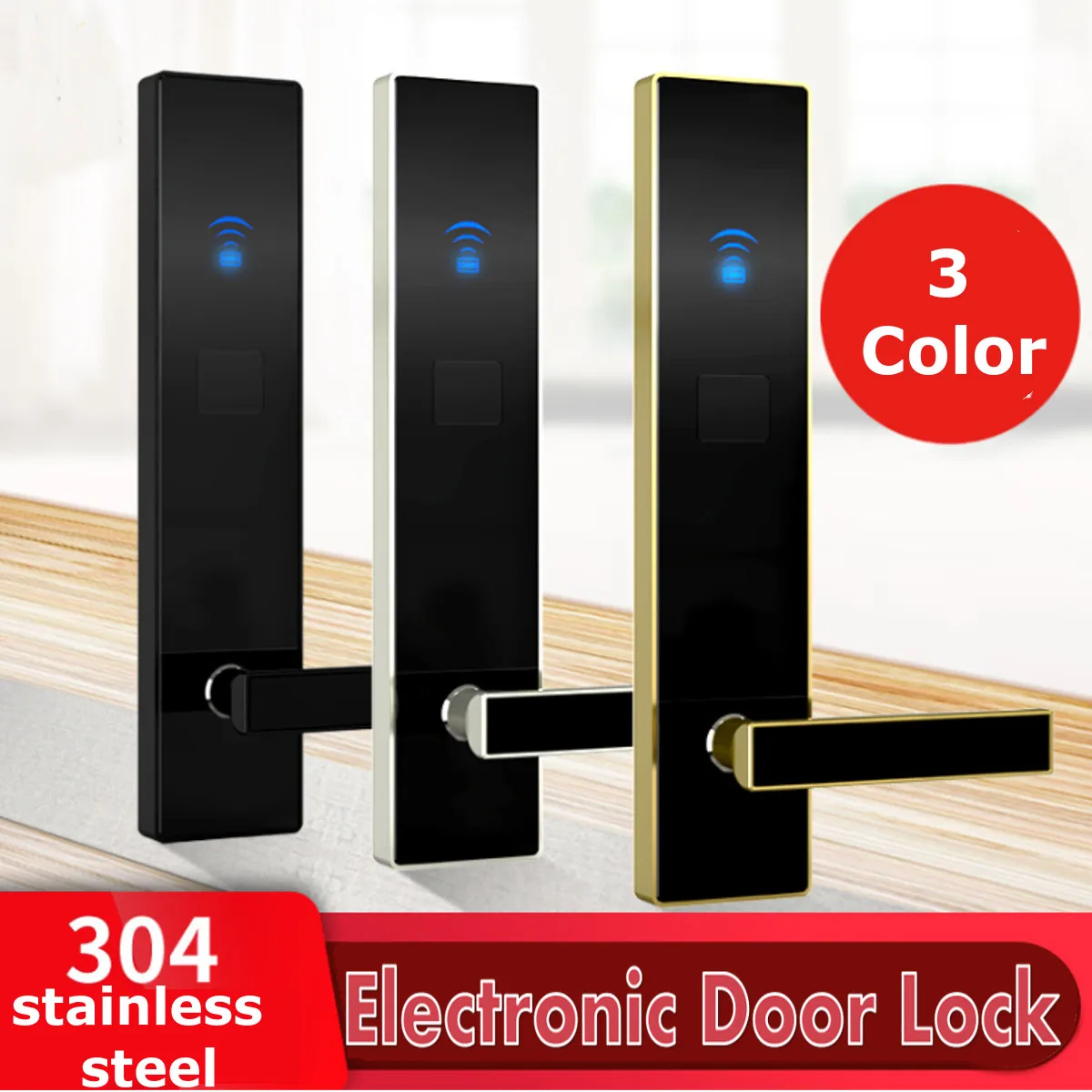 Promo  Electronic Door Lock Biometric Fingerprint Lock Smart Card Digital Code Home Office Security Mortis