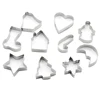 10PCS/Set Stainless Steel Christmas Cookie Cutters Xmas Tree Star House Bells Snowflake Baking Cake Biscuit Fondant Mold ► Photo 2/6