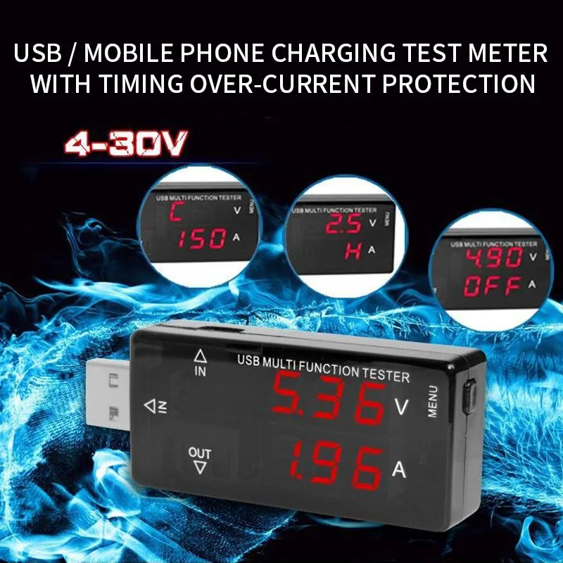 USB тест-метр тест тока и напряжения мобильный телефон тест-измеритель зарядки A16