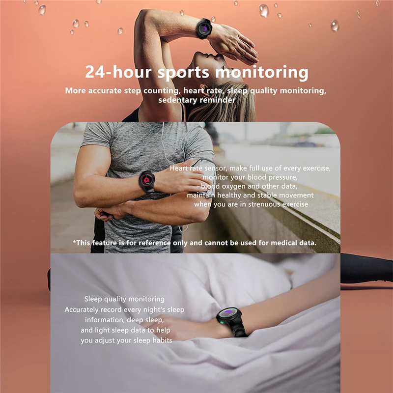 ESEED F13 SmartWatch Waterproof IP68 Bluetooth Tracker Heart Rate Monitor Sleep Tracker for android iOS Sports Apple Smart watch