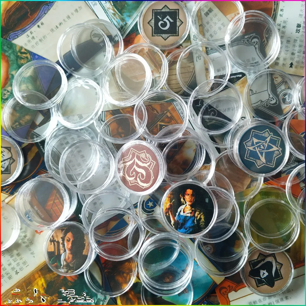 50 Pieces 15Sizes 18 20 25 30 32 40 45mm Clear Plastic Protector Capsules Containers Case For Token Coin Collection Holder Boxes