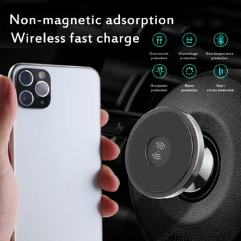 

New 10w Phone Wireless Charger Phone Holder 2 In 1 No Magnet Bracket Anti-skid Mount Phone Bracket Car Interior Car Accessories