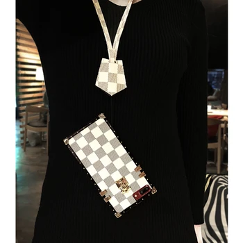 

Luxury Vintage lattice square phone case For iPhone 11 Pro XS MAX XR X 6 6S 7 8 Plus for Samsung S8 9 10e Plus Note 8 9 10 Pro