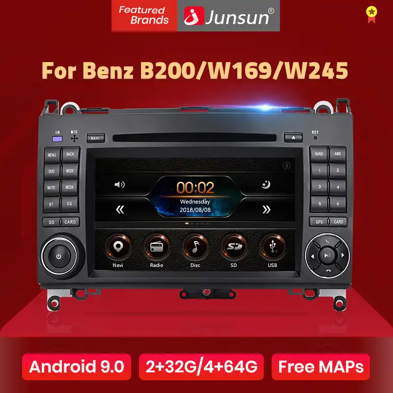 Junsun 2 Din Car Radio Car Dvd Player For Mercedes Benz B200 A B Class W169 W245 Viano Vito W639 Sprinter W906 Android 10 Gps Car Multimedia Player Aliexpress