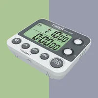 Luxury 1/100 centisecond Timer Stopwatch Kitchen Cooking Timer Portable Digital Electronic 2Group Countdown Alarm Clock Reminder 1