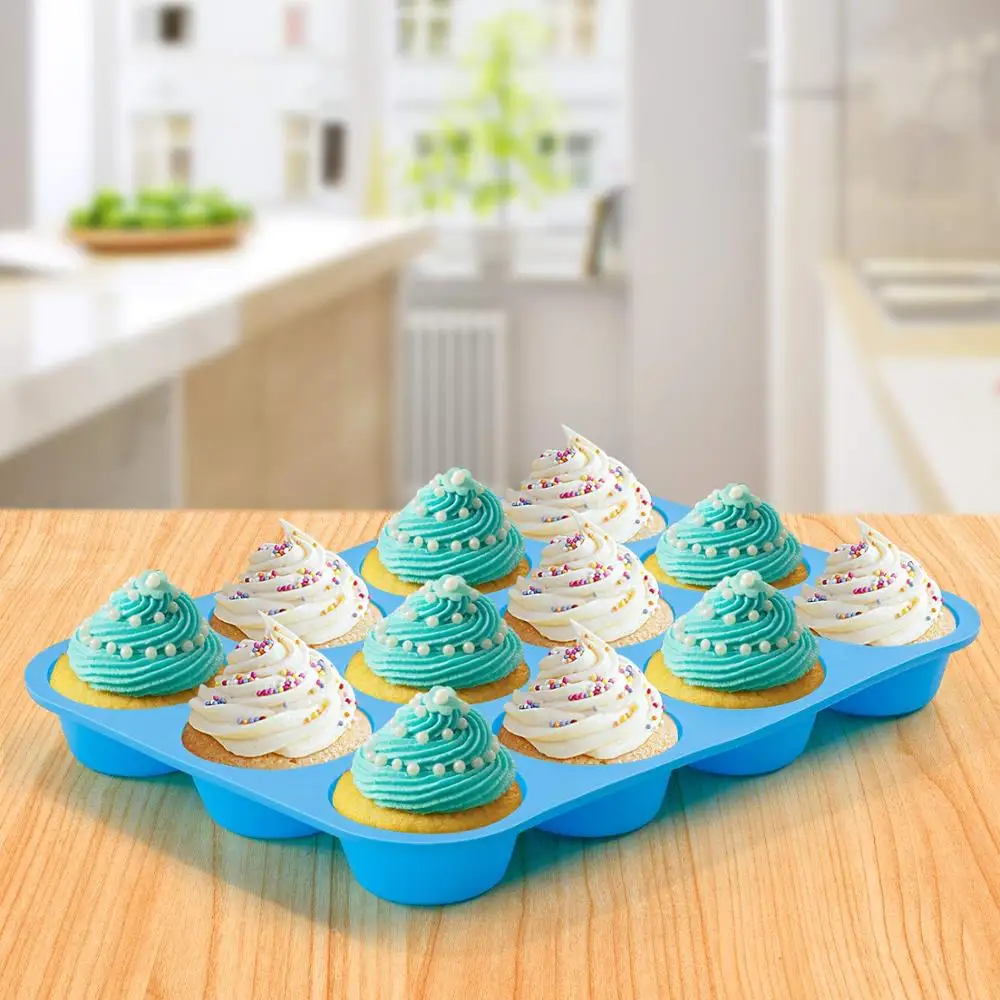 12 Cup Silicone Cupcake Pan 