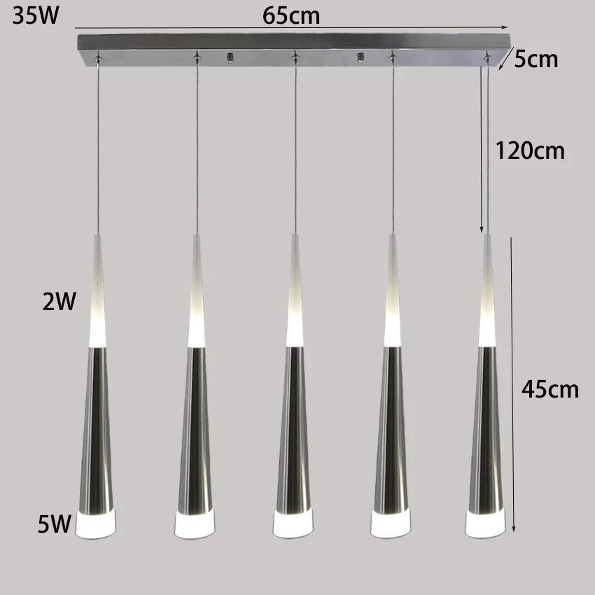 Акриловый современный светодиодный подвесной светильник, светильник 5 s, Алюминиевый металлический подвесной светильник для столовой, гостиной, ресторана, кухни, подвесной светильник