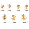 50pcs Stainless Steel 3 4 5 6 8 10 12mm Stud Pin Earring Base Earring Settings DIY For Jewelry Making 5