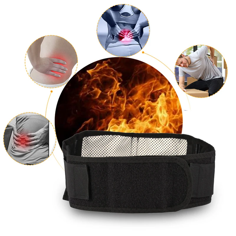 Tourmaline Waist Brace Support Belt Band Self Heating Lower Back Supports Magnetic Therapy Lumbar Waist Bandage 2