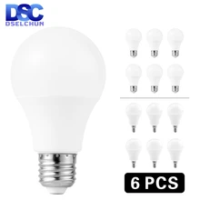 6 шт. E27 E14 светодиодный лампочка лампы 3W 6 Вт 9 Вт 12 Вт 15 Вт 18 Вт 20 Вт лампада светодиодный светильник лампочка AC 220 В 230 в 240 В Bombilla Точечный светильник Холодный/теплый белый