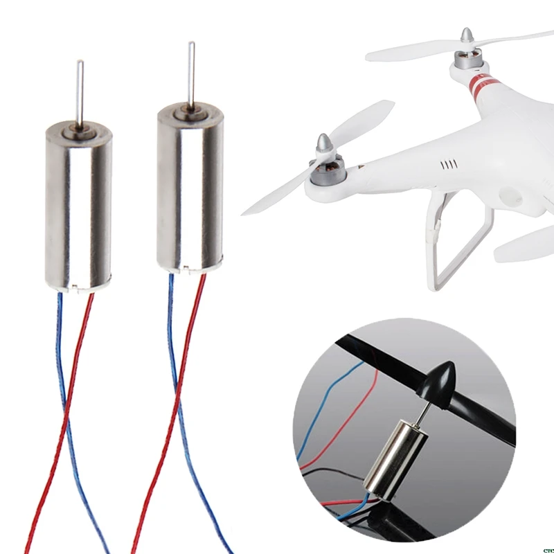 

2Pcs DIY DC 3.7V 50000RPM 716 Hollow Cup Motor Coreless Motor for RC Model Toy