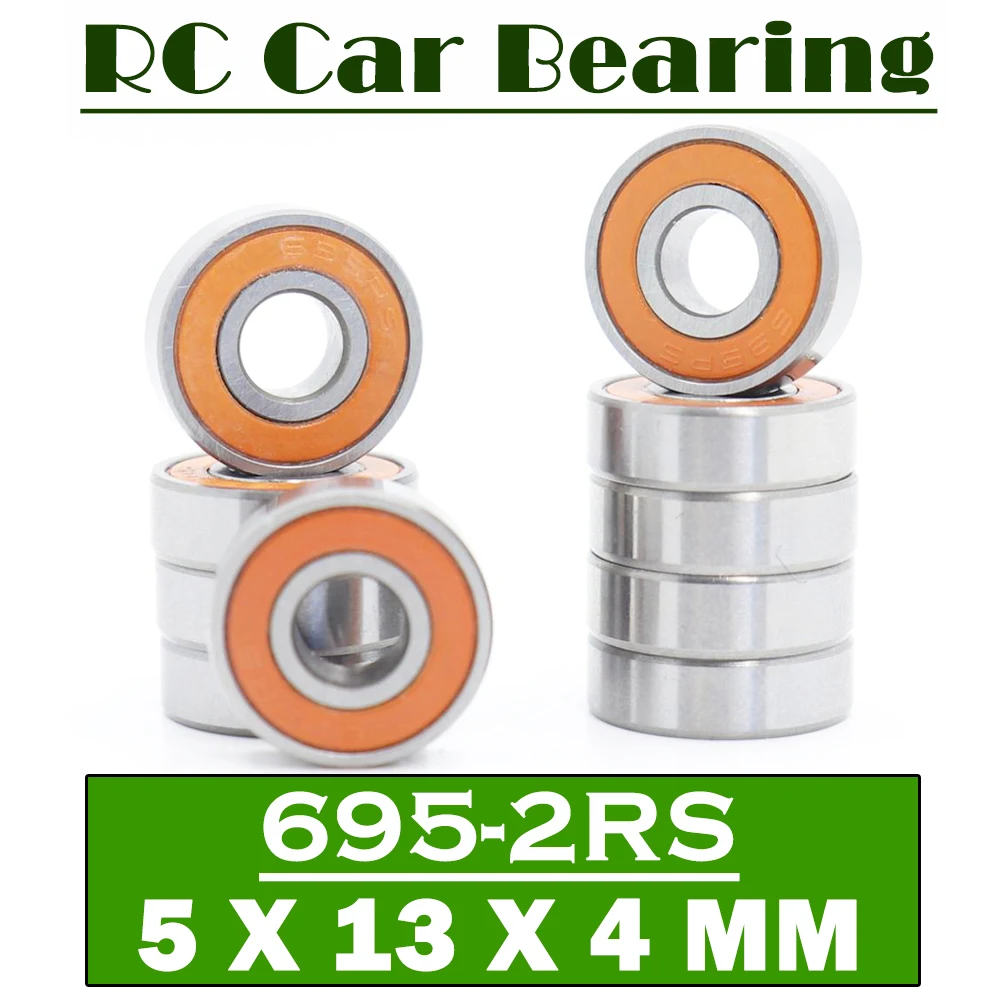 695-2RS подшипник (10 шт.) 5*13*4 мм ABEC-7 миниатюрный 695RS шарикоподшипники 619/5RS Z2V1