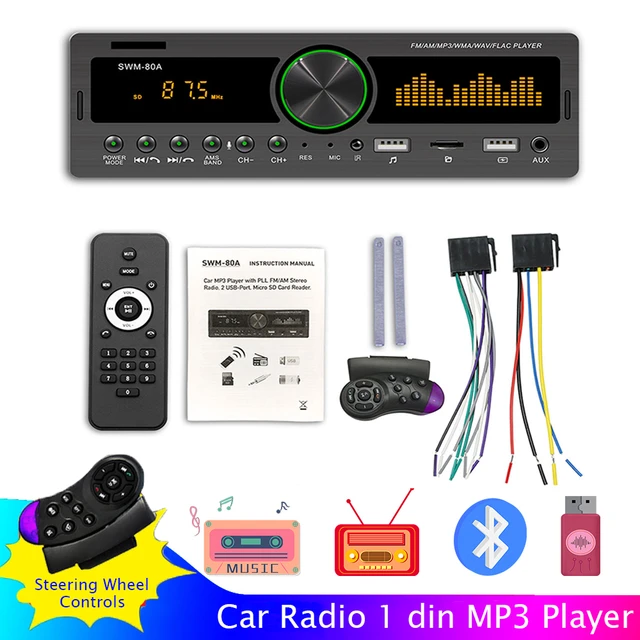 Car Radio 1Din Bluetooth 4.2 520AI MP3 Player 24V AUX FM TF card / U disk  Autoradio Multimedia Stereo ISO Interface Hands-free - AliExpress