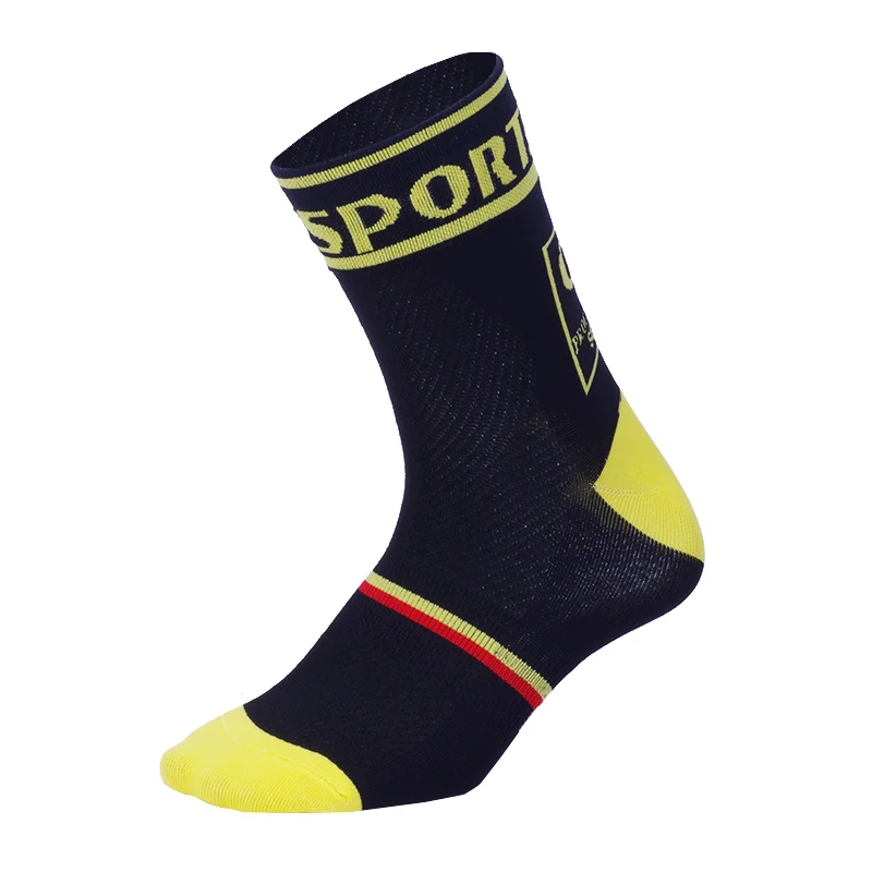 DH спортивные новые профессиональные велосипедные носки для женщин и мужчин, качественные брендовые носки для гонок, езды на велосипеде, Спортивные Компрессионные носки - Цвет: black