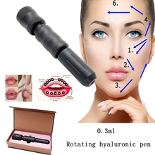 Rotating meso injection gun hyaluronic pen 0.3ml black hyaluronique acid pen face lip filler injector Noninvasive Nebulizer