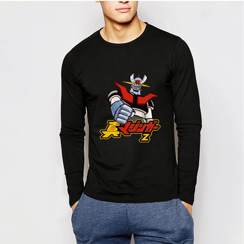Новинка 2020 футболка из 100% хлопка с круглым вырезом японского аниме Mazinger Z длинным