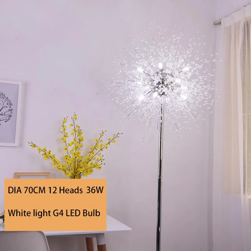 White DIa 70cm 12pcs NANS, современный дизайн, акриловые торшеры G4, светодиодный прикроватный светильник для чтения, для гостиной/спальни, напольный светильник, гарантия - Цвет абажура: White DIa 70cm 12pcs