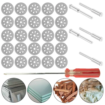 

31pcs Diamond Cutting Disc Resin Cutting Sheet Circular Saw Blade Woodworking for Dremel Mini Drill Rotary Tool Accessories