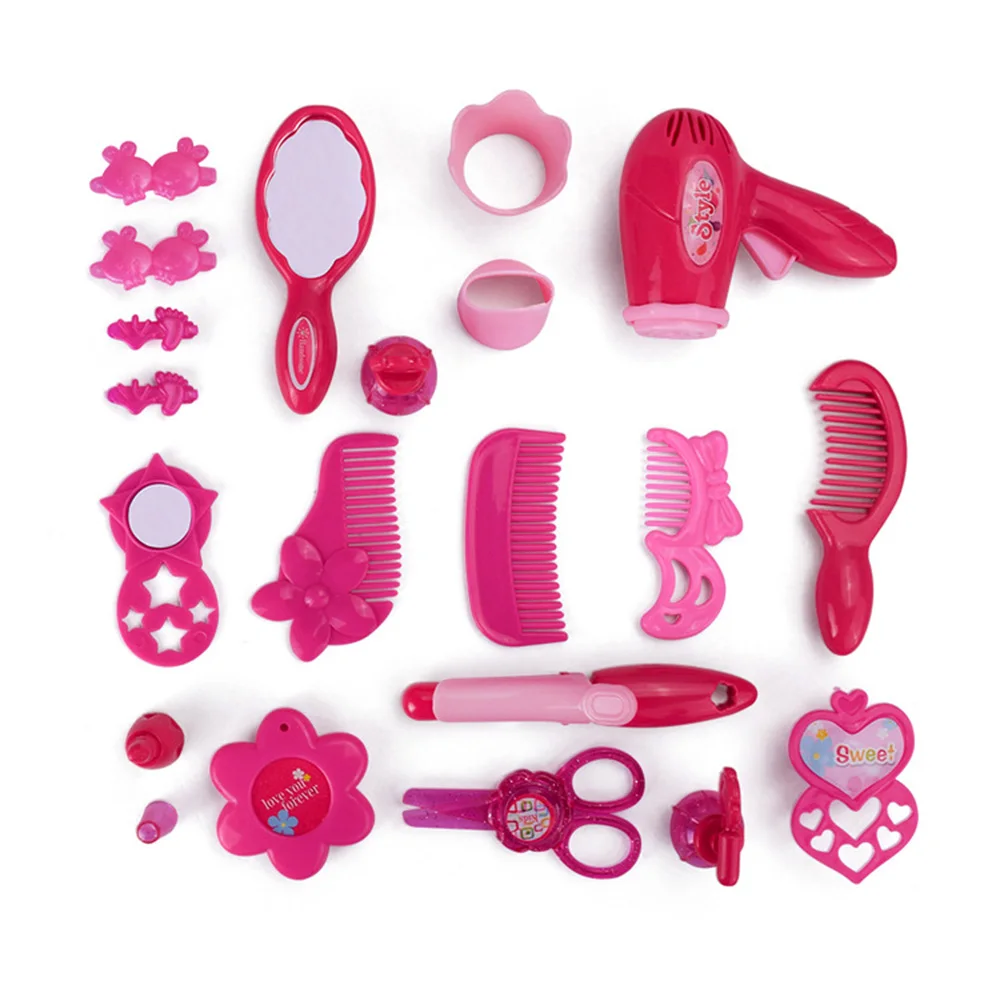 Pretend Play Makeup and Hair Dressing Set for Dolls - Image 5
