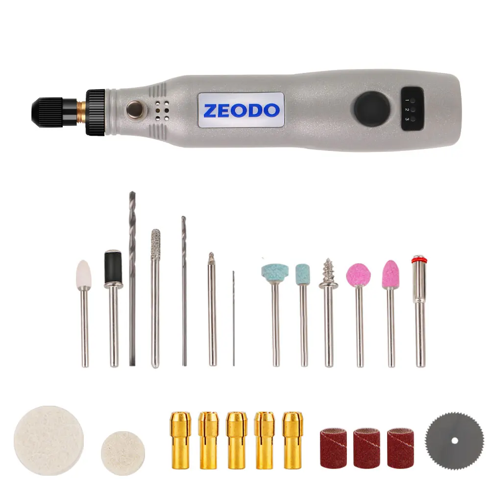 Zeodo ZD5000 20W Mini Electric Grinder Set DIY Wireless USB 3.7V DC