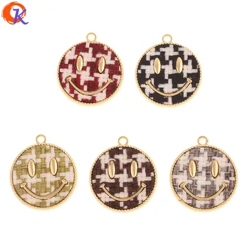 

Cordial Design 50Pcs 25*28MM Jewelry Accessories/Charms/Hand Made/Fabric Effect/Face Shape/DIY Jewelry Making/Earring Findings