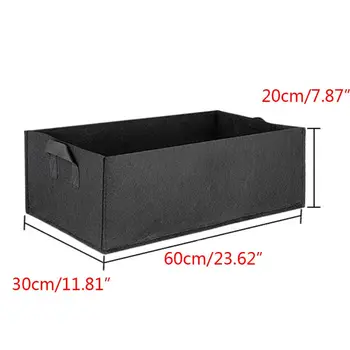 

4pcs Large Rectangular Vegetable Grow Bags Garden Nursery Planting Flower Pot GXMA