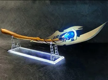 

[Metal made] 1:1 115cm Avengers metal Loki Chitauri Scepter with LED light include stand Collection model cosplay Costume party