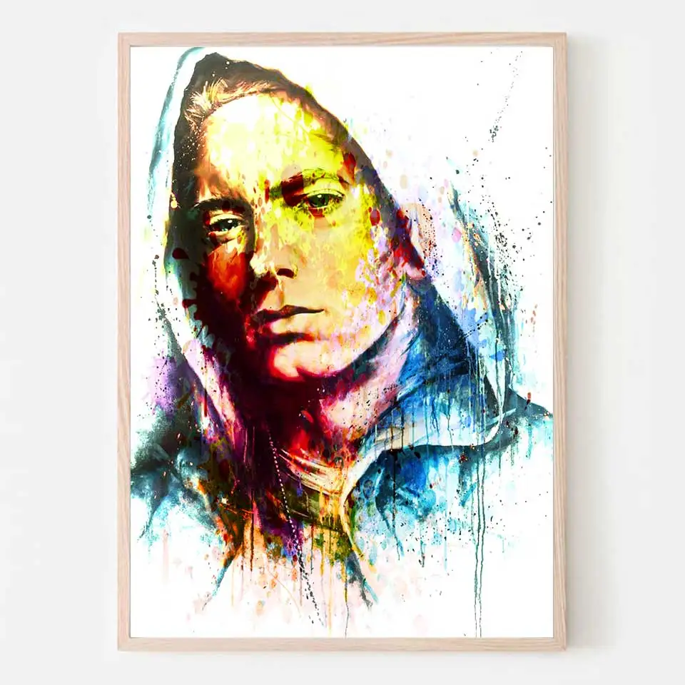 Eminem Poster Canvas Rapper Star Collage Posters And Prints Art Wall Pictures Living Room Home Decor Painting Calligraphy Aliexpress