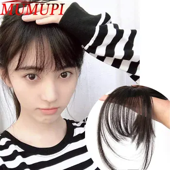

clips on in bang fake hair fringe bangs a clip accessoires hair extension 3d bangs picecs for women synthetic MUMUPI