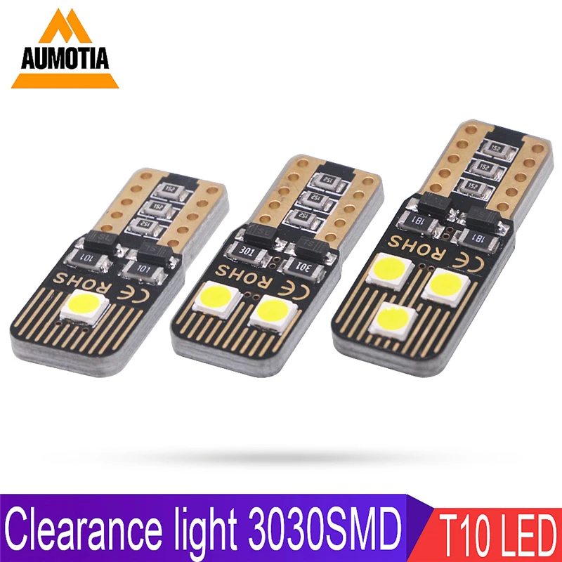 100 шт. T10 W5W интерьера автомобиля светильник s 194 501 led 3030 инструмент SMD светодиодные лампы купол светильник 12V 6000K