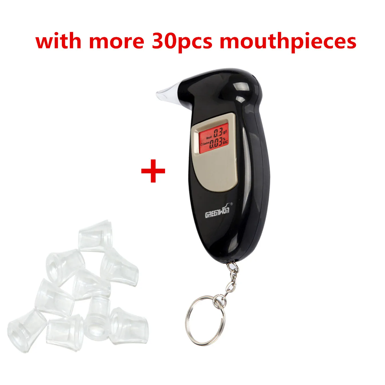 Greenwon Breath Alcohol Tester, Keyring Breathalyzer, Alcohol Tester