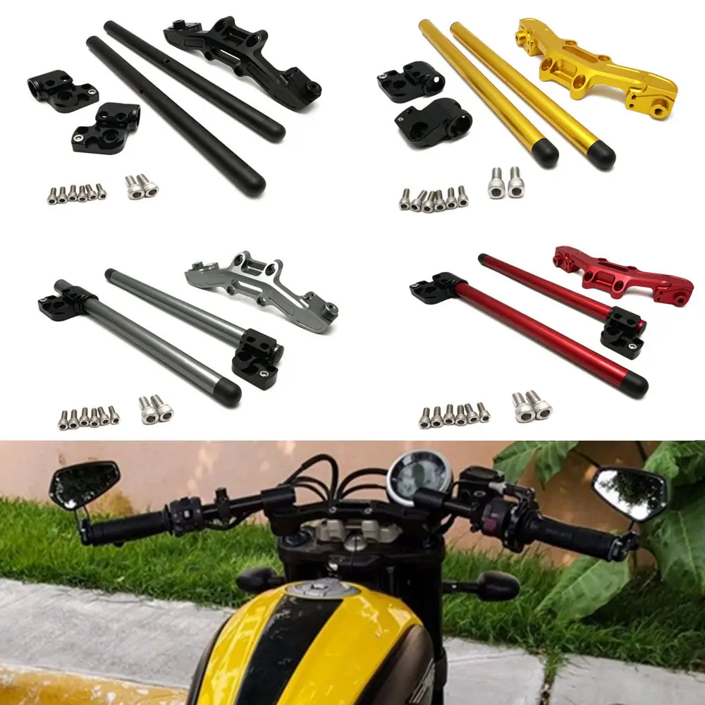 

For Ducati Scrambler 2015 2016 2017 Adjustable Handlebars Handle Bar With Clamp Kit Motorcycle Accessories