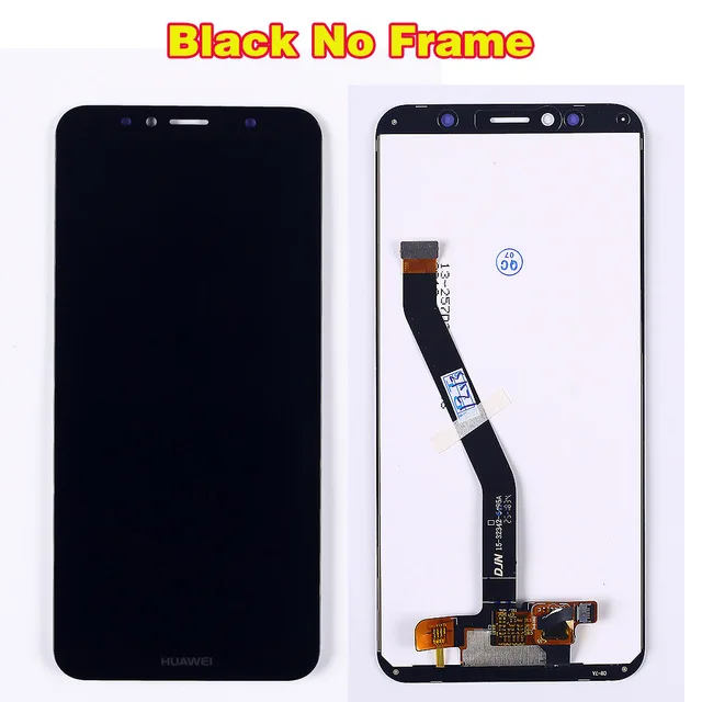 Huawei Honor 7A Pro AUM-l29 ATU-L41 ЖК-дисплей сенсорный экран 5,7 дюймов дигитайзер сборка рамка олеофобное покрытие 10 Touchs - Цвет: Black Without Frame