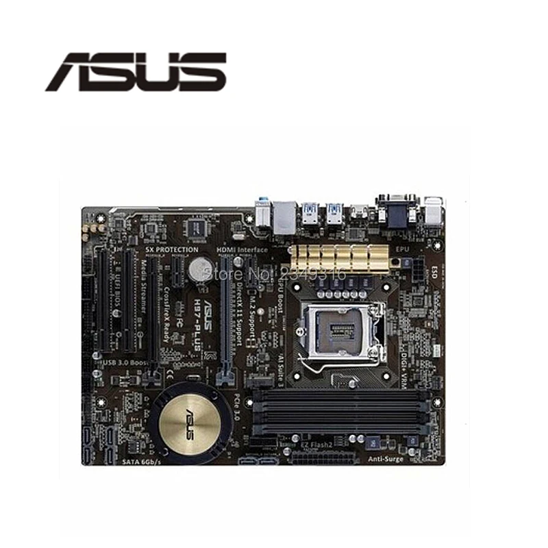 Разъем LGA1150 PCI-E3.0 USB3.0 SATA3 для ASUS H97-PLUS рабочий стол для Intel H97 материнской платы DDR3