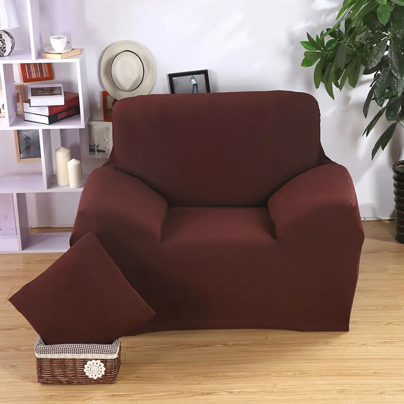 Dustproof Sofa Cover Living-Room Solid Color Fleece Stretch Sofa-Cover Anti-Dust Household All-Inclusive Seat Couch Home