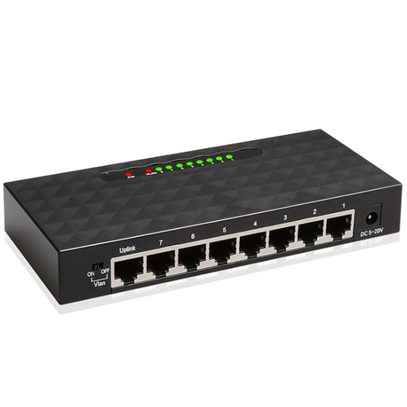 8 Port Gigabit Network Switch 1000Mbps Ethernet Lan Hub Smart Switcher EU Plug | Компьютеры и офис